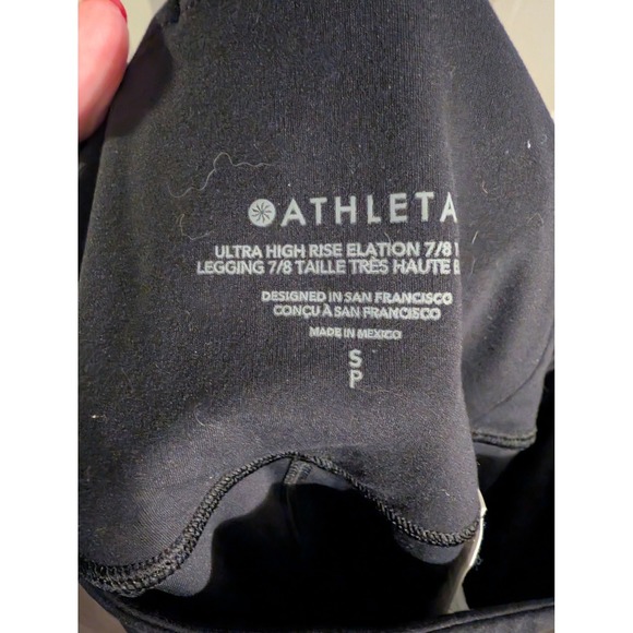Athleta Ultra High Rise Elation 7/8 Black Leggings size Small - Picture 3 of 4